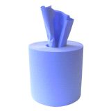 Centre Feed Rolls 1 Ply Blue 300m - 6 Rolls Per Case