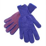 Blue Thermal Handling Gloves with Red Grip Dots