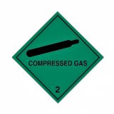 Compressed Gas 2 100x100mm Vinyl Label 
