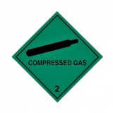 Compressed Gas 2 Labels 100x100mm Vinyl 
