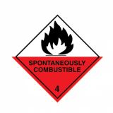 Spontaneously Combustible 100x100mm Label 