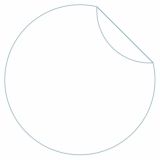 60mm Dia Circle Clear Removable Seal Label Removable Adhesive