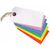 120x60mm Red Tags Strung 