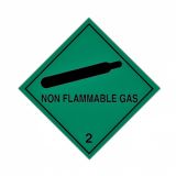 Non Flammable Gas 2 100x100mm Vinyl Label 