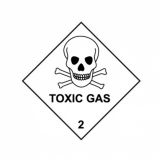 Toxic Gas 100x100mm Vinyl Label 