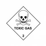 Toxic Gas Labels 100x100mm Vinyl 