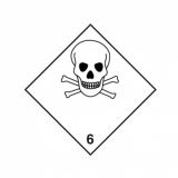 Toxic 6 Labels (Symbol only) 100x100mm Vinyl