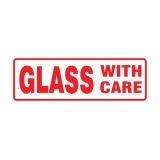 Glass With Care 148x50mm Labels 