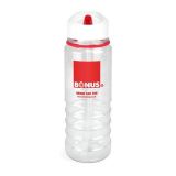 Bonus Sports Bottle 800ml Clear Bottle with White / Red Lid
