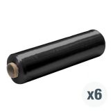 500mm x 250m 17mu Black Opaque Pallet Wrap Megastretch Plus, 30% Recycled