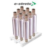 400mmx600m 6mu, Hand Film E-Stretch Ext Core Clear, Bulk Stacked, 30% Recycled
