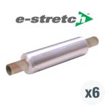 400mm x 600m 6mu E-Stretch Hand Film Clear Pallet Wrap Ext Core 30% Recycled