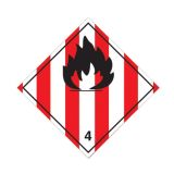 Flammable Solid (Symbol only) 100x100mm Vinyl