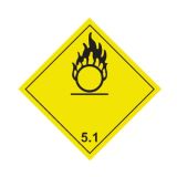Oxidizing Agent 5.1 Labels (Symbol only) 100x100mm Vinyl