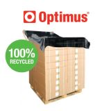 900/1800x1800mm Optimus Top Sheets Black 100% Recycled 40mu 150 per roll