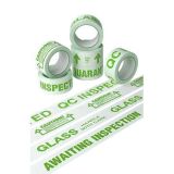 50mm x 150m Polyprop Tape QC Checked (Green on White)
