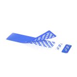 50x20mm Blue Tamper Evident Labels - OPEN VOID activated label
