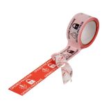 50mm x 50m Tamper Evident Paper Tape - Secure Package / Open Package Red