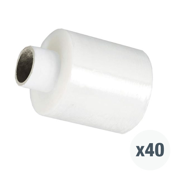 100mm x 150m 17mu Handy Wrap Film Clear Ext Core Megastretch, 30% ...