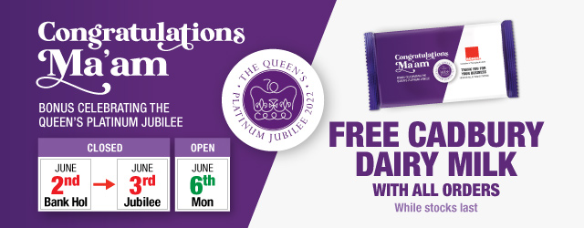 Queen's Jubilee Weekend Closing & Free Gift