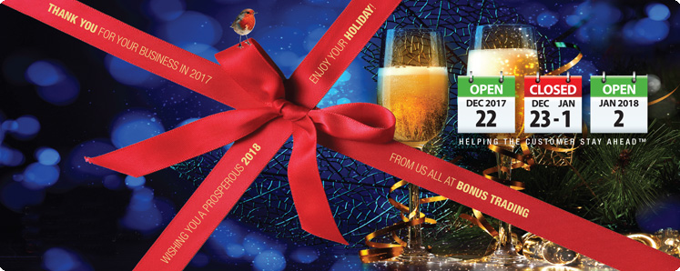 Closing Dates for the Christmas Break