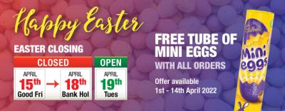 Easter 2022 closing dates and giveaway
