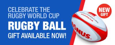 Celebrate the Rugby World Cup with our new rugby ball gift