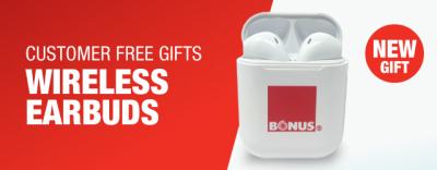 New wireless earbuds customer gift option