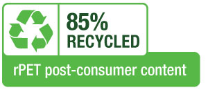 85% recycled rPET