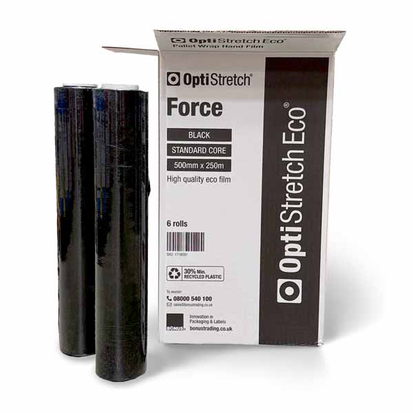 Hand pallet wrap black