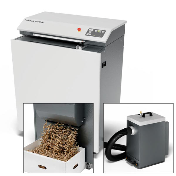 Eco card chip void fill shredder