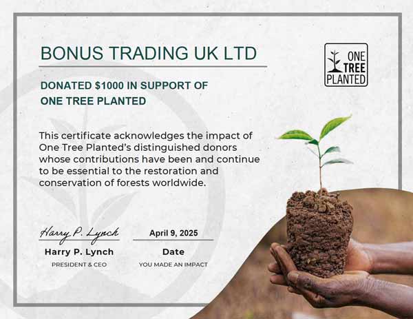 One Tree Planted Apr25 Certificate