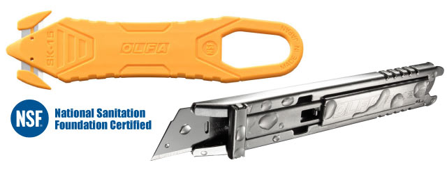 Sterile knives for packaging NSF