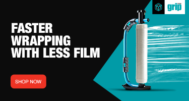 GripFilm pallet wrap for faster pallet wrapping with less film