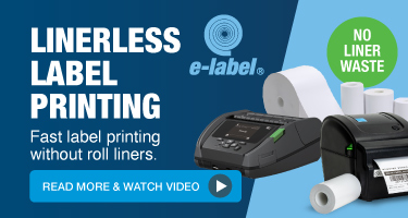 Linerless label printing